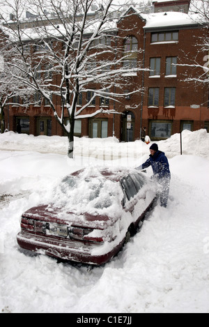 Kanada, Québec, Québec (Stadt), nach einem Schneesturm Stockfoto