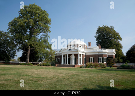 Monticello in Virginia und Haus des Präsidenten der USA, Thomas Jefferson Stockfoto