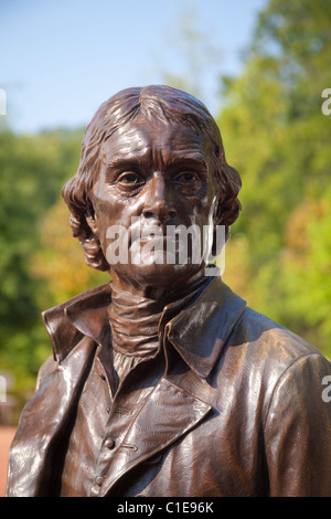 Statue von Thomas Jefferson Monticello Charlottesville Virginia SA Stockfoto