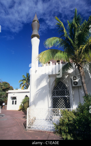 Minarett-Turm der Moschee, Saint-Pierre, La Réunion (Frankreich), Indischer Ozean Stockfoto
