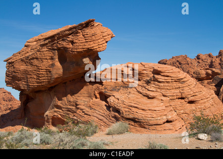 Bienenstöcke Felsformationen in der Valley of Fire State Park Nevada Stockfoto