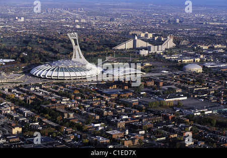 Kanada, Quebec, Montreal, östlichen Teil der Stadt mit dem Olympiastadion Stockfoto