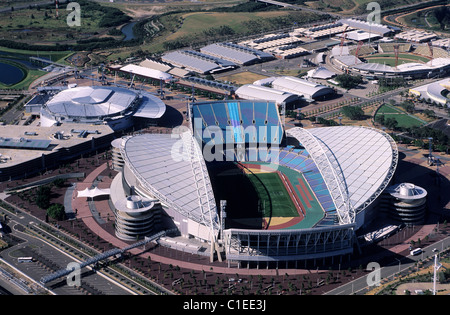 Australien, Sydney, Australien-Stadion, Olympiagelände der Homebush Bay (Luftbild) Stockfoto