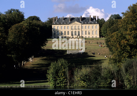 Frankreich, Val d ' Oise, französischen Vexin regionalen Naturpark, Burg und die Besucher der Villarceaux Eigenschaft Stockfoto