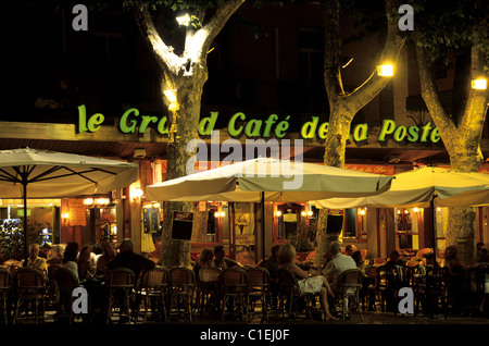 Frankreich, Pyrenäen Orientales, Perpignan, le grand Café De La Poste in Verdun quadratisch Stockfoto