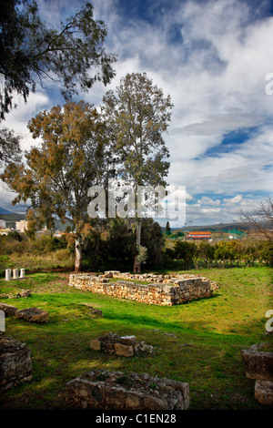 Die alten Tempel der Artemis Orthia ("stehend") in Sparta, Lakonia, Griechenland Stockfoto