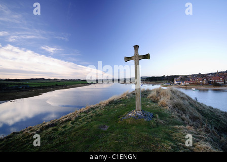 St. Cuthberts Kreuz, Alnmouth Stockfoto