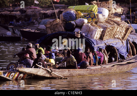 Die malischen Venedig am Zusammenfluss von Bani und Niger, Mali, Mopti Flüsse Stockfoto