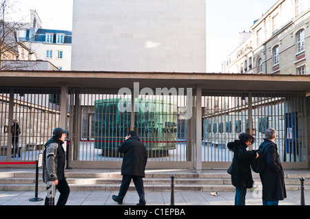 Schoa-Mahnmal, Le Marais-Viertel, Frankreich. Stockfoto