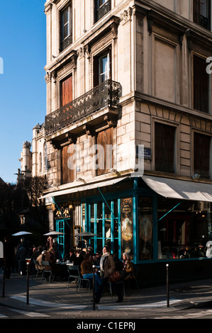 Frühling in Paris, Le Marais Viertel, Frankreich. Stockfoto