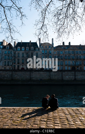 Frühling in Paris, Le Marais Viertel, Frankreich. Stockfoto