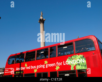 London-Hybrid-Doppeldecker-bus "Ein weiterer roten Bus going green für London" Stockfoto