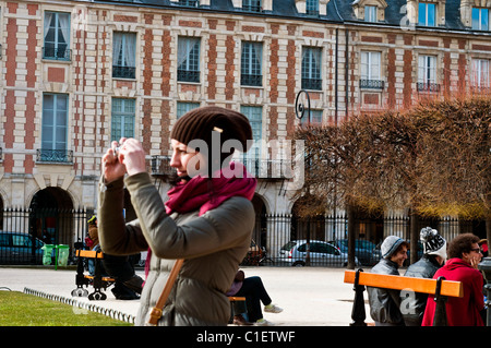 Platzieren des Vosges, Le Marais, Paris, Frankreich. Stockfoto