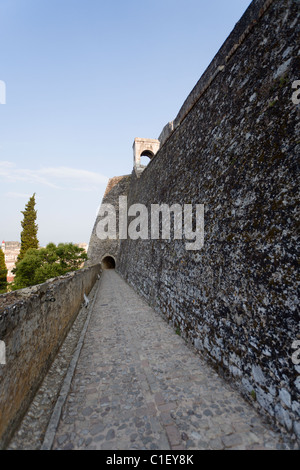 Neue Festung Korfu Wand und Wälle Pfad Stockfoto