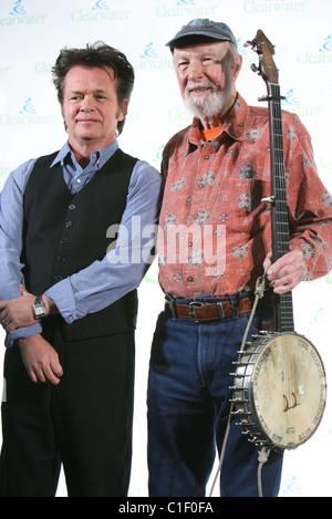 John Mellencamp, Pete Seeger "Clearwater-Konzert" die nächste Generation der Staats-und Regierungschefs Hosts nutzen für die Umwelt zu schaffen Stockfoto