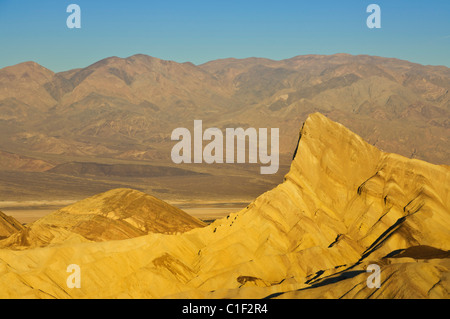 Manly Beacon Zabriskie Point, Furnace Creek, Death Valley National Park, Kalifornien, USA Stockfoto