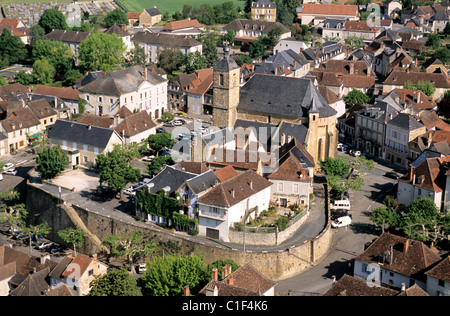Frankreich, Dordogne, Siorac En Perigord (Luftbild) Stockfoto
