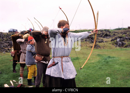 Island, Reykjavik, Viking Festival in Hafnarfjordur und Umgebung: Stockfoto