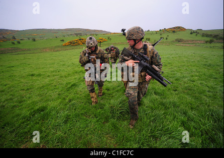 Die UGL ist von Heckler & Koch hergestellt und ist ausgestattet, um das Gewehr L85. Es ist eine einzige Schuss Waffe mit eine seitliche Öffnung Verschluss Stockfoto