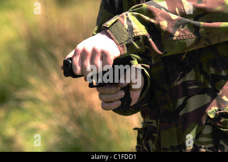 Die P226 wurde entworfen für den Eintritt in die XM9-Pistole Testversionen, die von der US Army im Jahr 1984 im Auftrag der USA stattfanden eine Stockfoto