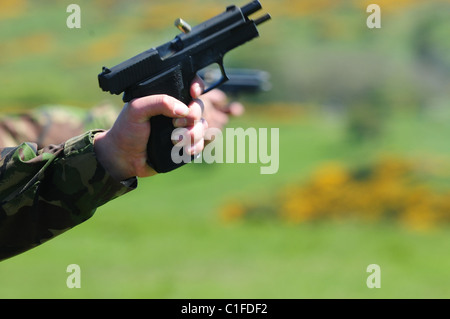 Die P226 wurde entworfen für den Eintritt in die XM9-Pistole Testversionen, die von der US Army im Jahr 1984 im Auftrag der USA stattfanden eine Stockfoto
