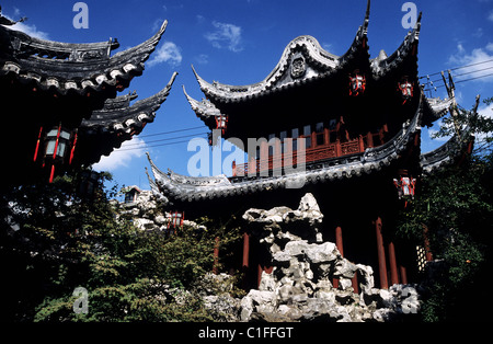 China, Shanghai, Stadt Gottes Tempel im alten Stadtteil Nanshi Stockfoto
