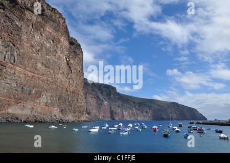 Hafen von Vueltas, Valle Gran Rey, La Gomera, Kanarische Inseln, Spanien Stockfoto