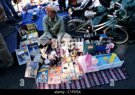 Frankreich Nord große jährliche Lagerverkauf von Lille der größte Flohmarkt Europas erste W-e September Grande Braderie de Lille Stockfoto