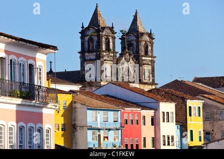 Igreja Santissimo Sacramento tun Passo und dem Pelourinho, alte Salvador da Bahia, Brasilien Stockfoto