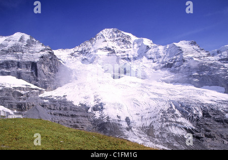 Schweiz, Kanton Bern, massiv der Jungfrauregion, Blick von Wengen Stockfoto