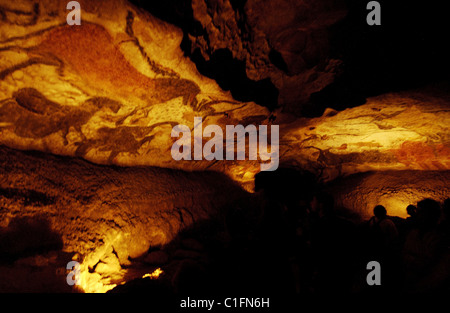 Frankreich, Dordogne, Lascaux II Höhlen, Gemälde Stockfoto