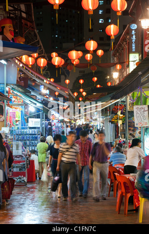 Nachtmarkt am Trengganu Street, Chinatown, Singapur Stockfoto