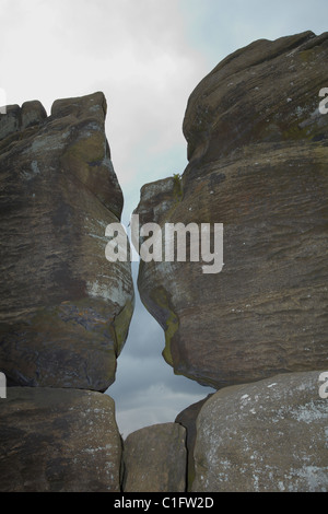 Brimham Rocks, in der Nähe von Harrogate, Yorkshire, England, Vereinigtes Königreich Stockfoto