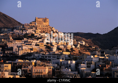 Griechenland, Kykladen-Inseln, Insel Syros, Ermoupolis (Hauptstadt der Kykladen-Inseln), dem Hügel Ano Syros Stockfoto