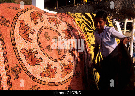 Indien, Goa Zustand, wenig Vagator beach Stockfoto