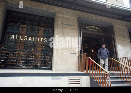 Die Allerheiligen-Bekleidungsgeschäft in trendigen Meatpacking District in New York Stockfoto