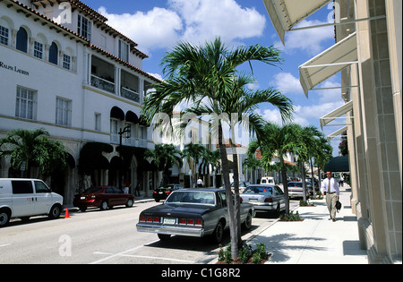 USA, Florida, Palm Beach, Smartshops der Worth avenue Stockfoto