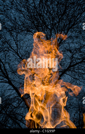 Memorial Feuer Flamme im KZ Auschwitz, Polen Stockfoto