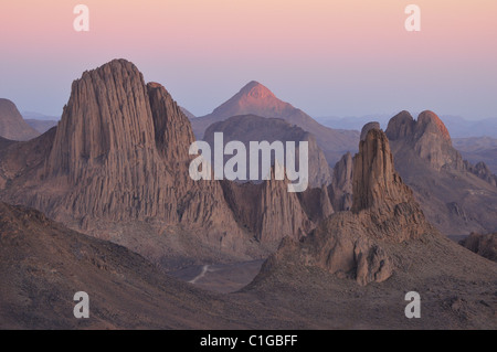 Blick vom Assekrem, Hoggar Stockfoto