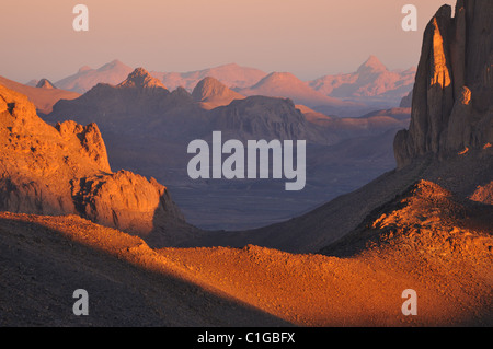 Blick vom Assekrem, Hoggar Stockfoto