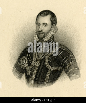 Walter Devereux, 1. Earl of Essex, KG (1541 – 22. September 1576), ein englischer Adeliger. Stockfoto