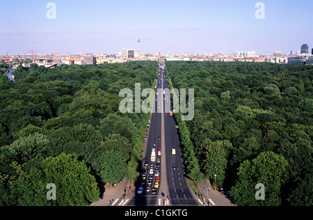 Deutschland, Berlin, Tiergarten, gesehen von der Spitze des Siegessaüle (Spalte des Sieges) Stockfoto