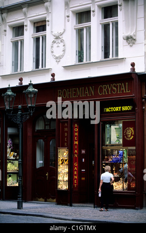 Tschechien, Prag, Bezirk von Stare Mesto, im Kristall-Shop von Böhmen in der Straße Karlova Stockfoto