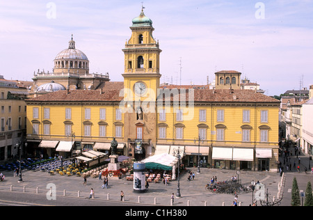 Italien, Emilia Romagna, Stadt Parma Piazza Garibaldi Rathaus Stockfoto