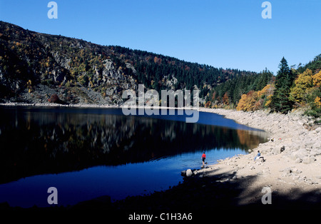Frankreich, Haut Rhin, Vosges Berge in der Nähe der Bonhomme pass, Lac Blanc (weißer See) Stockfoto