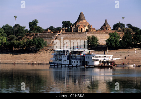 Myanmar (Burma), Mandalay-Division, Bagan (Pagan), die Ufer des Flusses Irrawady Stockfoto