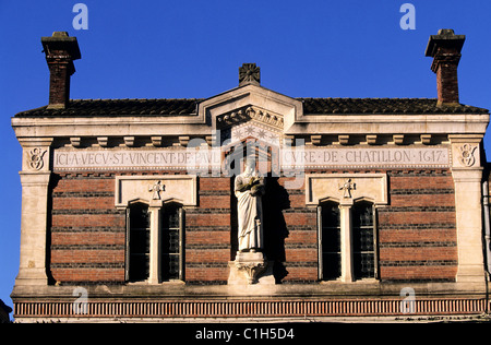 Frankreich, Ain, Dombes Region, Chatillon Sur Chalaronne, Saint Vincent de Paul-Haus Stockfoto