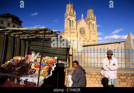 Madagaskar, das zentrale Hochland, Fianarantsoa, die Ambozontany Kathedrale in der Oberstadt Stockfoto