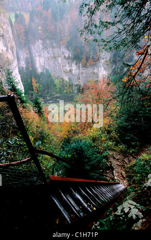 Frankreich, Doubs, Tod Leiter im Flusstal Doubs an der Schweizer Grenze Stockfoto