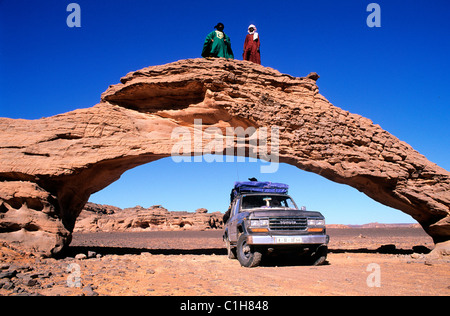 Libyen, Sahara, 4WD Reise im Akakus-massiv Stockfoto